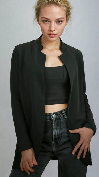 Veste Ouverte Noir