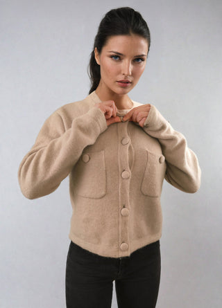 cardigan beige femme