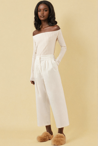 Pantalon Fuselé Blanc