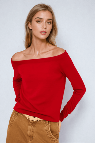 pull rouge soiree
