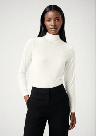 Pull col haut femme sale