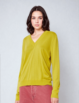 Pull pour femme jaune