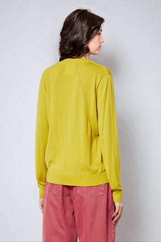 Pull jaune femme