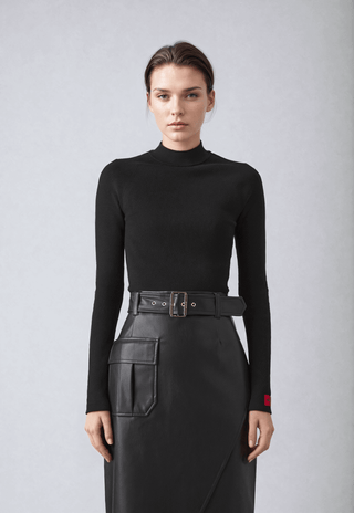 Pull Noir Femme Hugo Boss