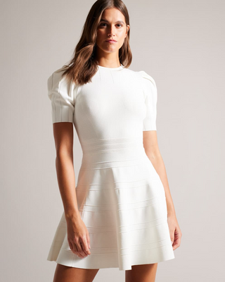 robe cocktail courte pour mariage BLANCHE